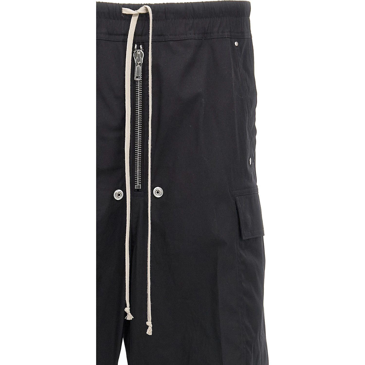 Black Cotton Cargo Pants