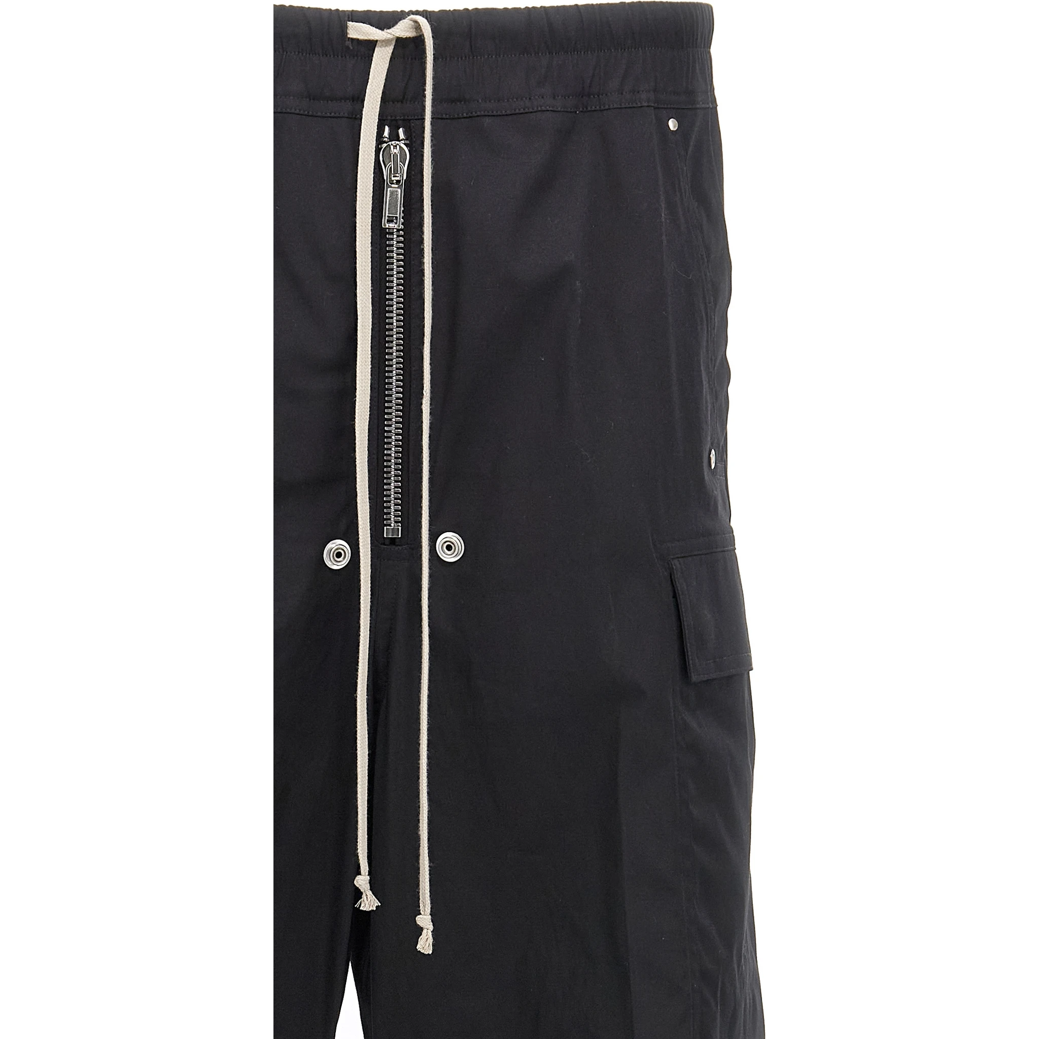 Black Cotton Cargo Pants