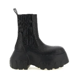 Black Ramie Ankle Boots