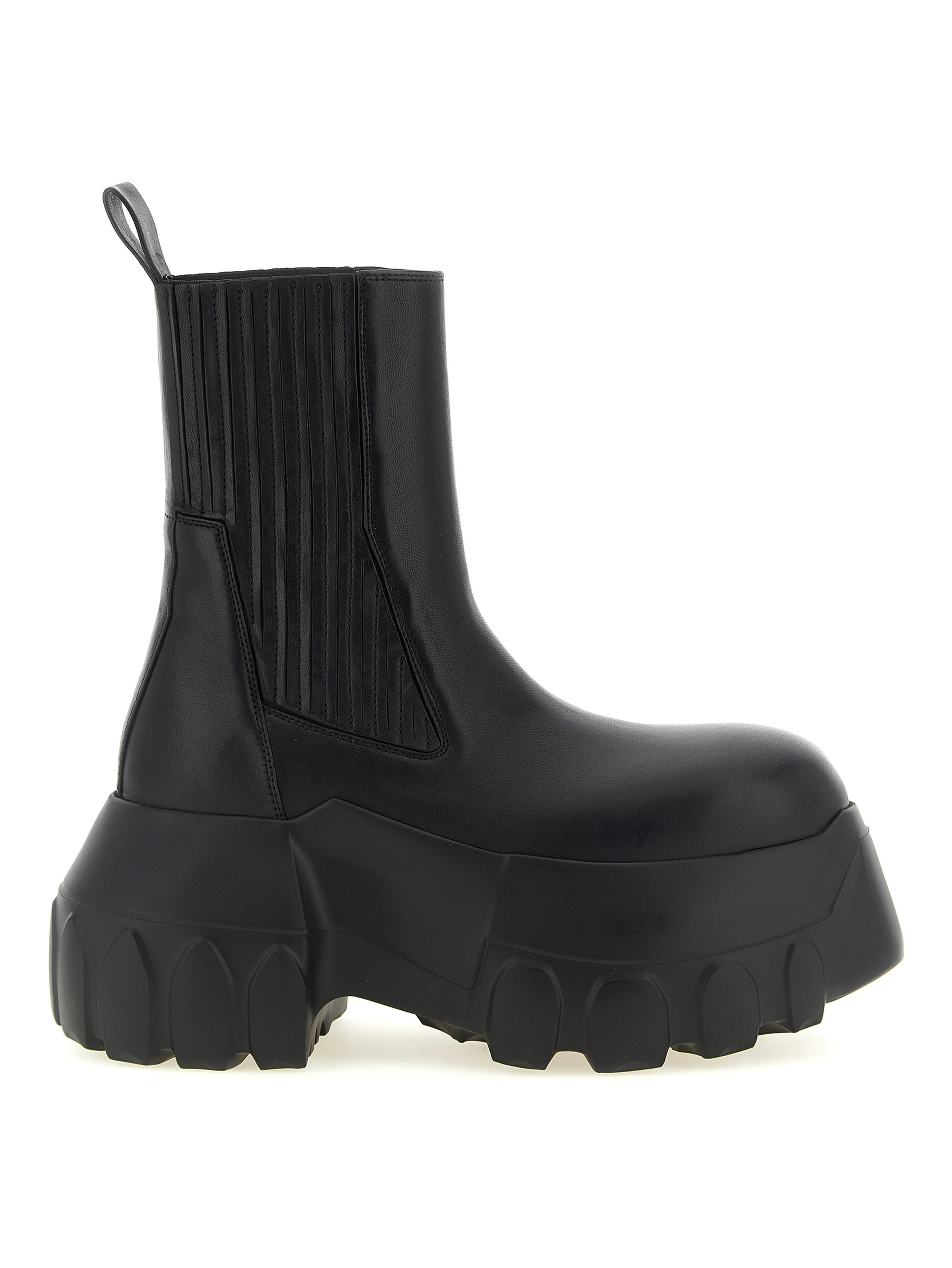 Black Ramie Ankle Boots