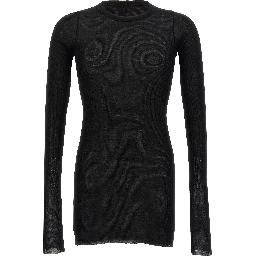 Black Viscose T-Shirt
