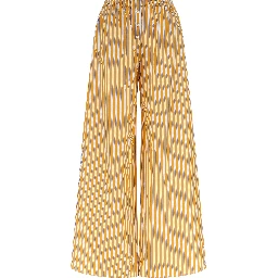 Bicolor Cotton Casual Pants