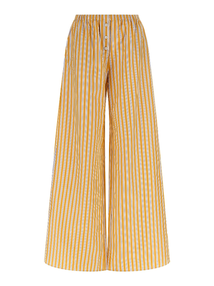Bicolor Cotton Casual Pants
