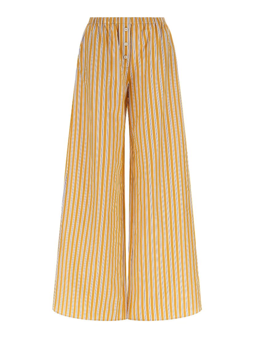 Bicolor Cotton Casual Pants