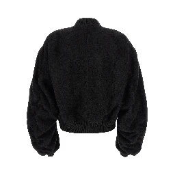 Black Virgin Wool Bomber