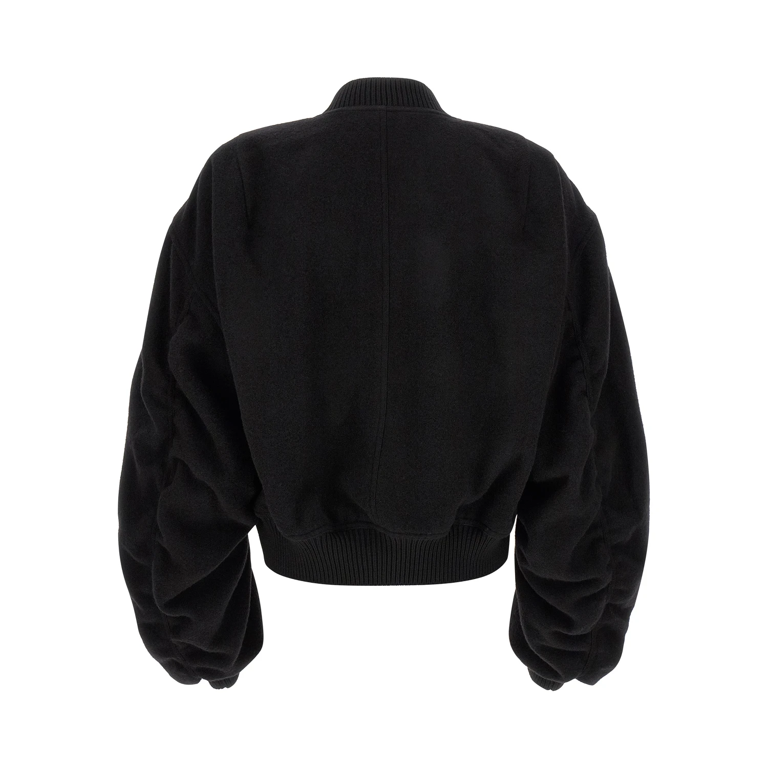 Black Virgin Wool Bomber