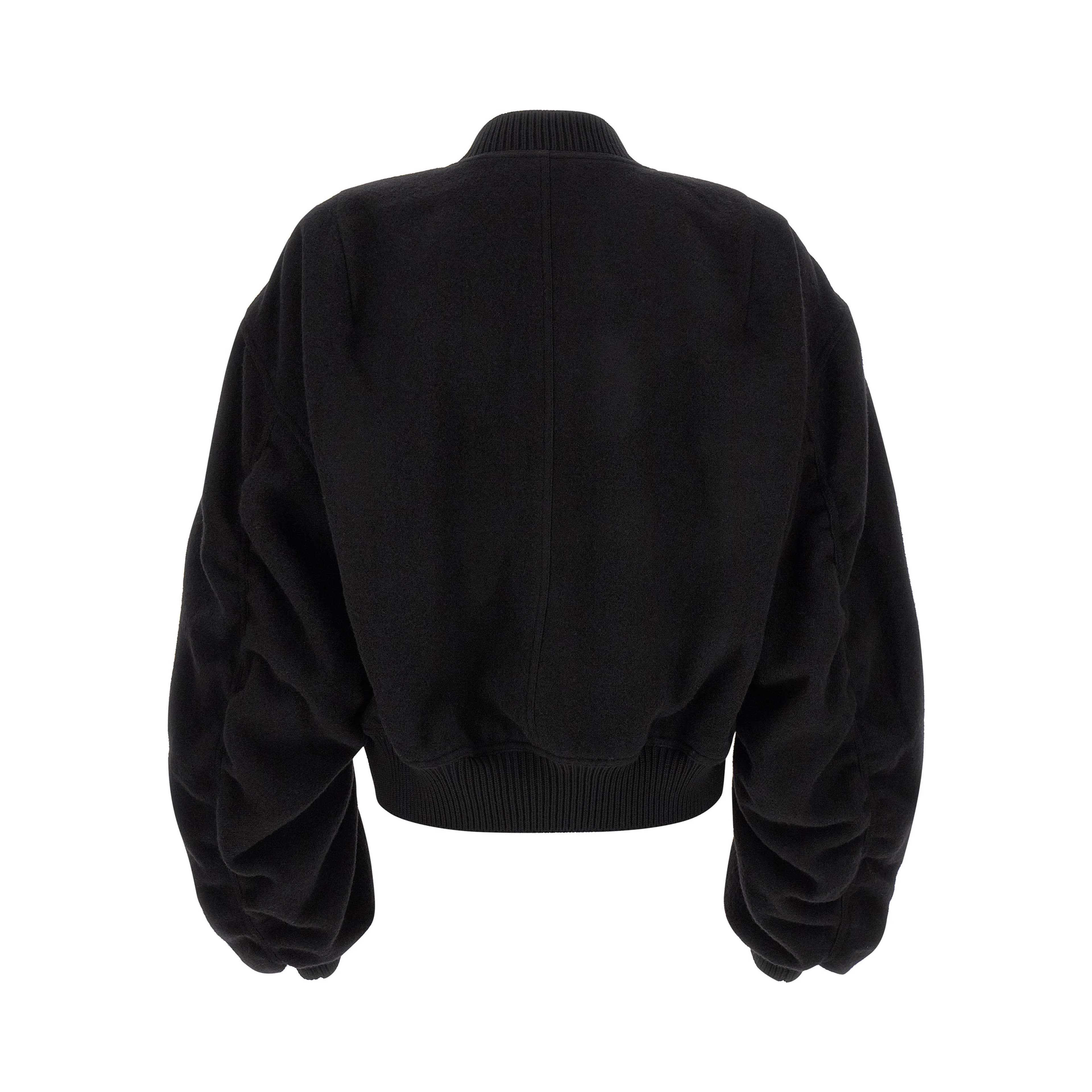 Black Virgin Wool Bomber