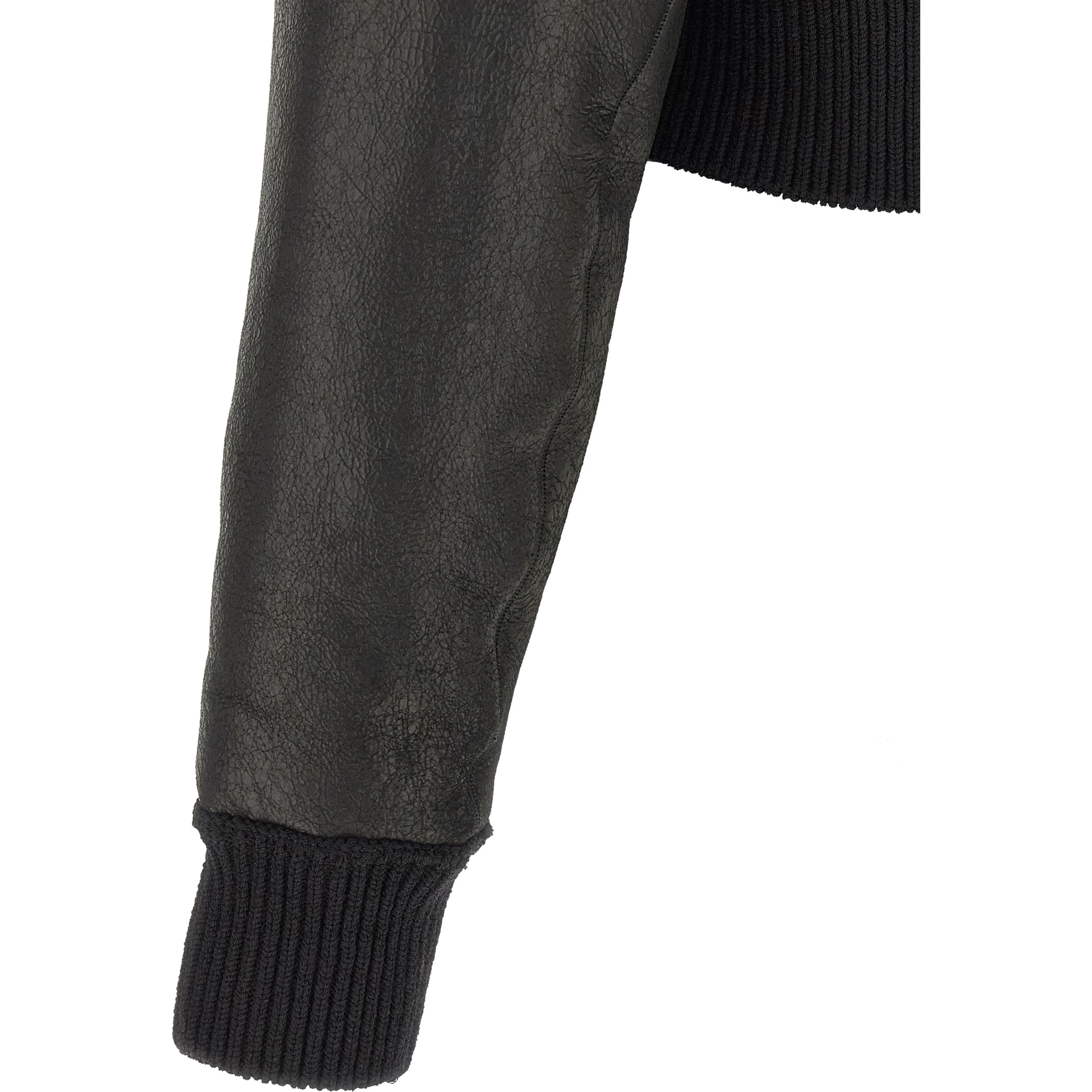 Black Lamb Fur Leather Jacket
