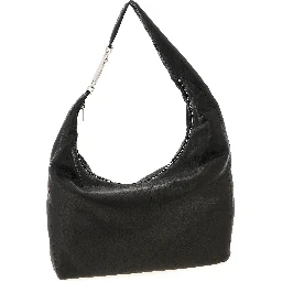 Black Calfskin Shoulder Bag