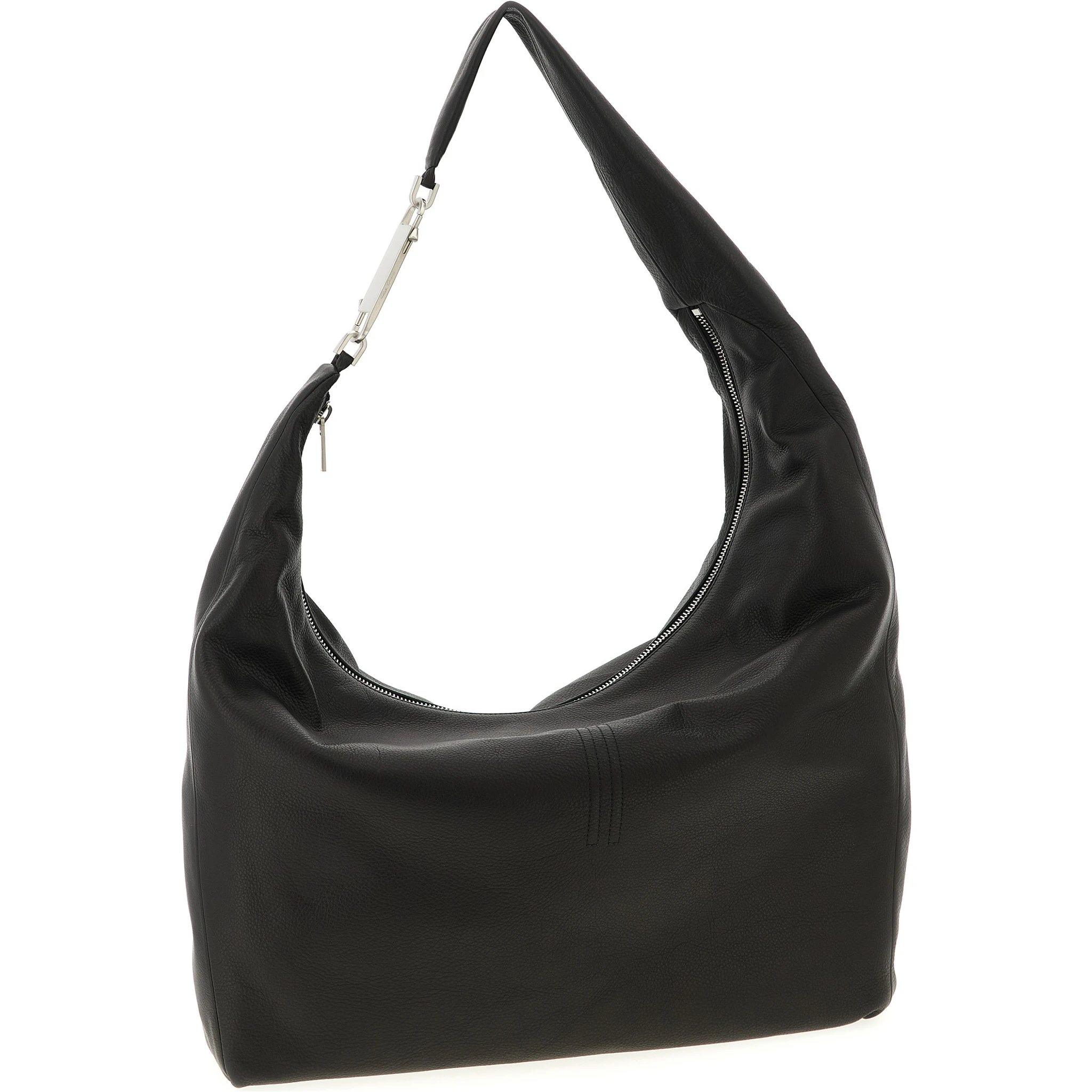 Black Calfskin Shoulder Bag