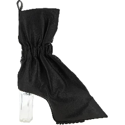 Black Calfskin Ankle Boots