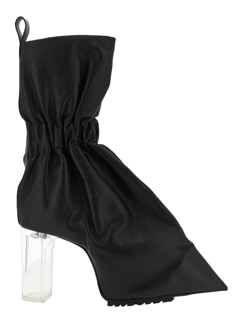 Black Calfskin Ankle Boots