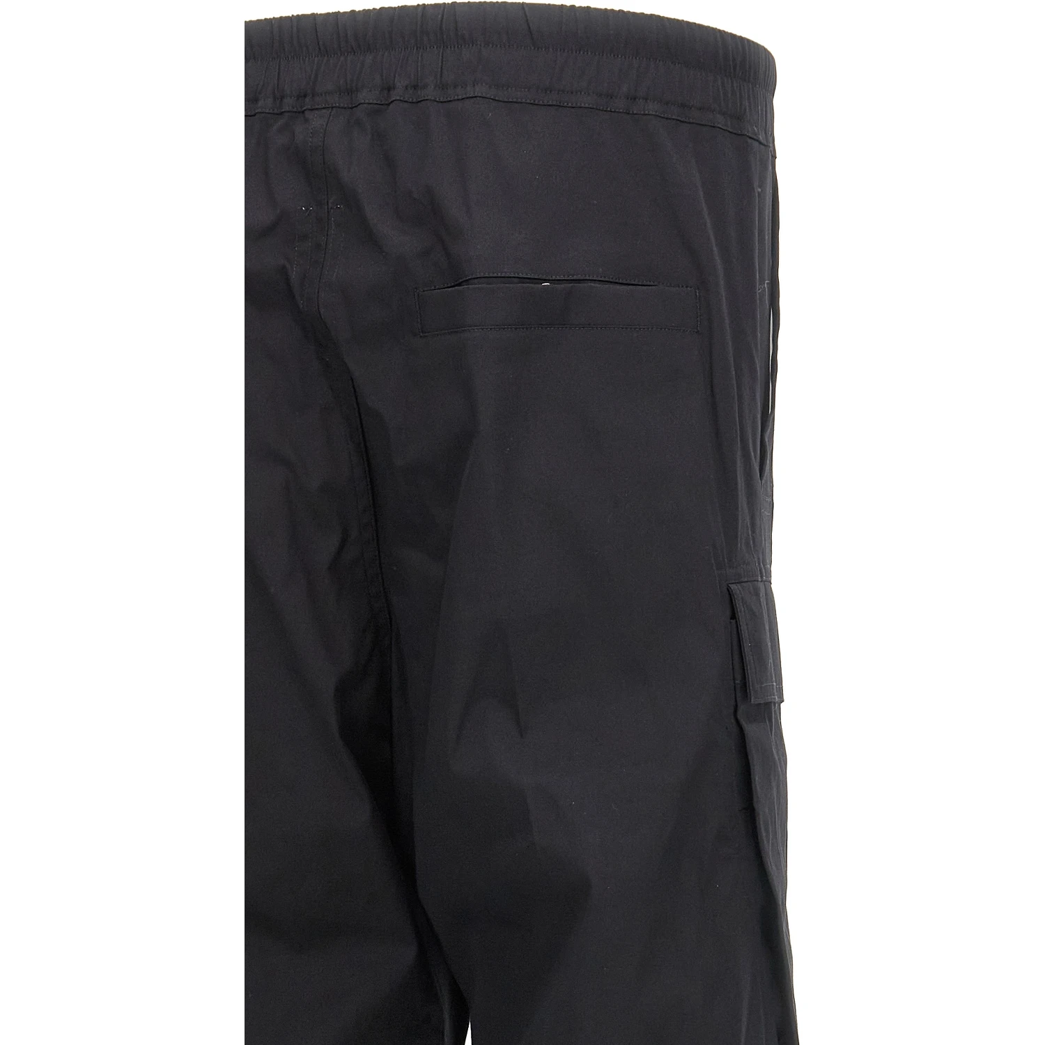 Black Cotton Cargo Pants