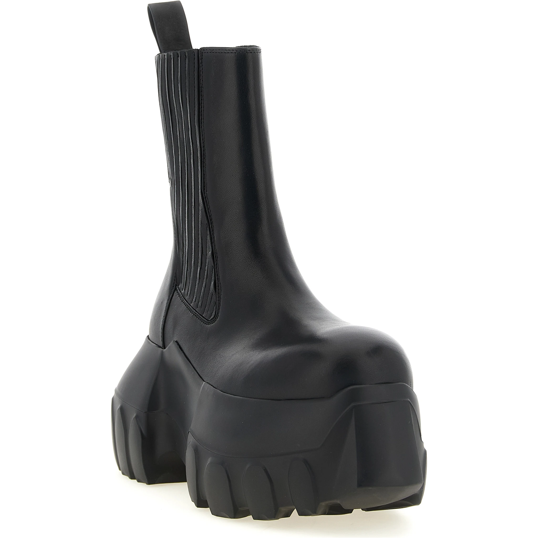 Black Ramie Ankle Boots