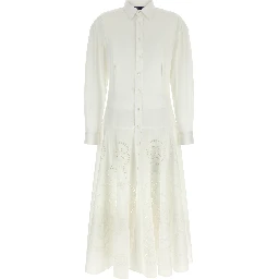 White Cotton Midi Dress