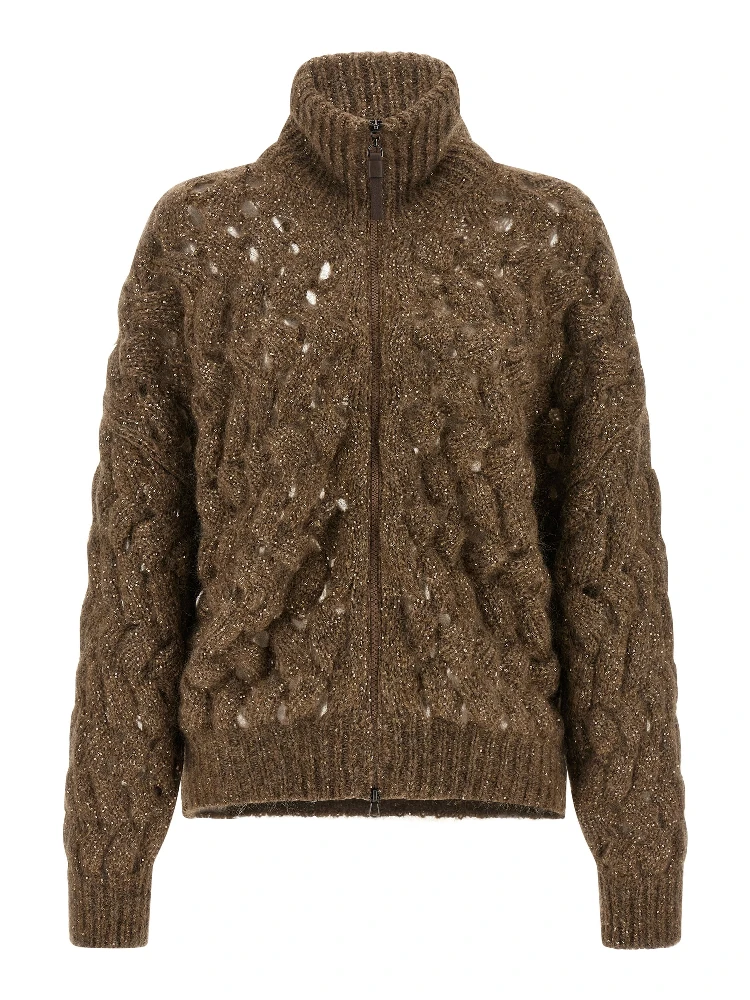 Brown Wool Cardigan