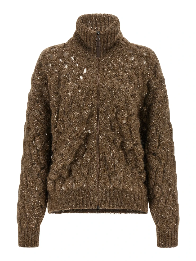 Brown Wool Cardigan