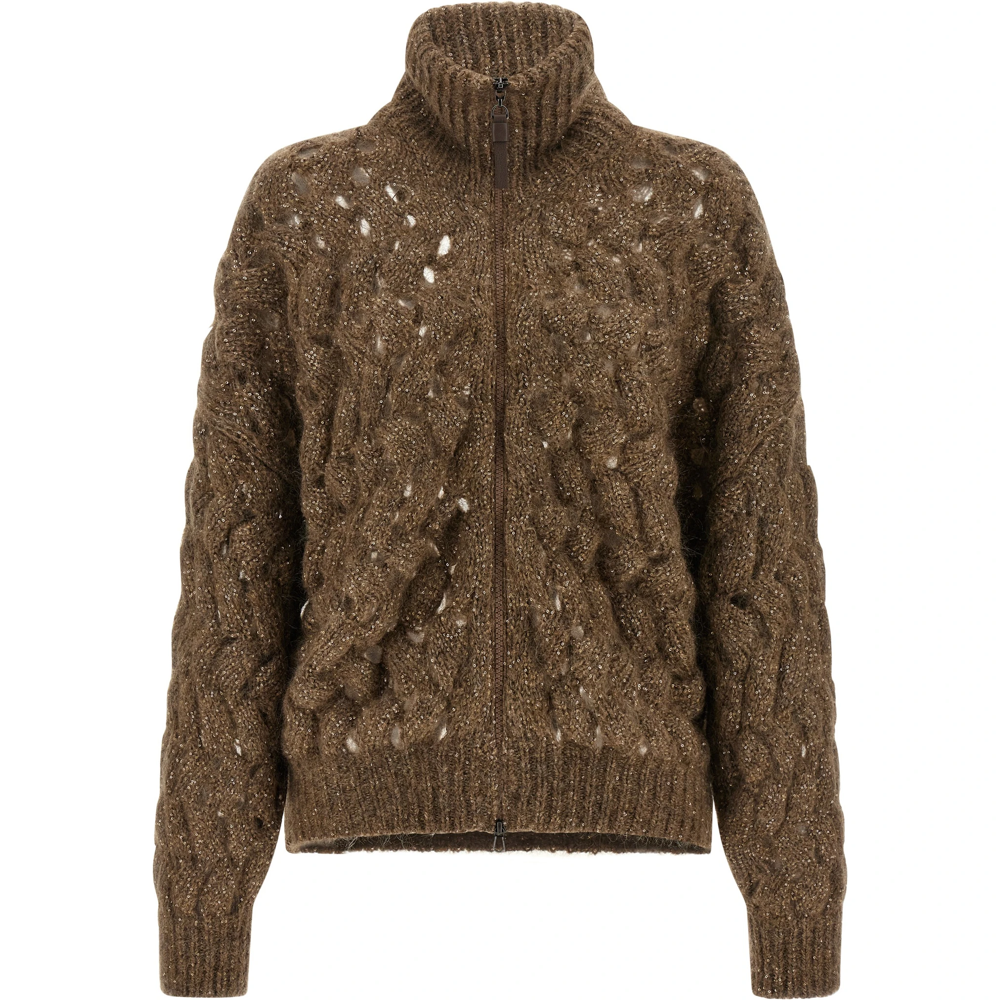 Brown Wool Cardigan