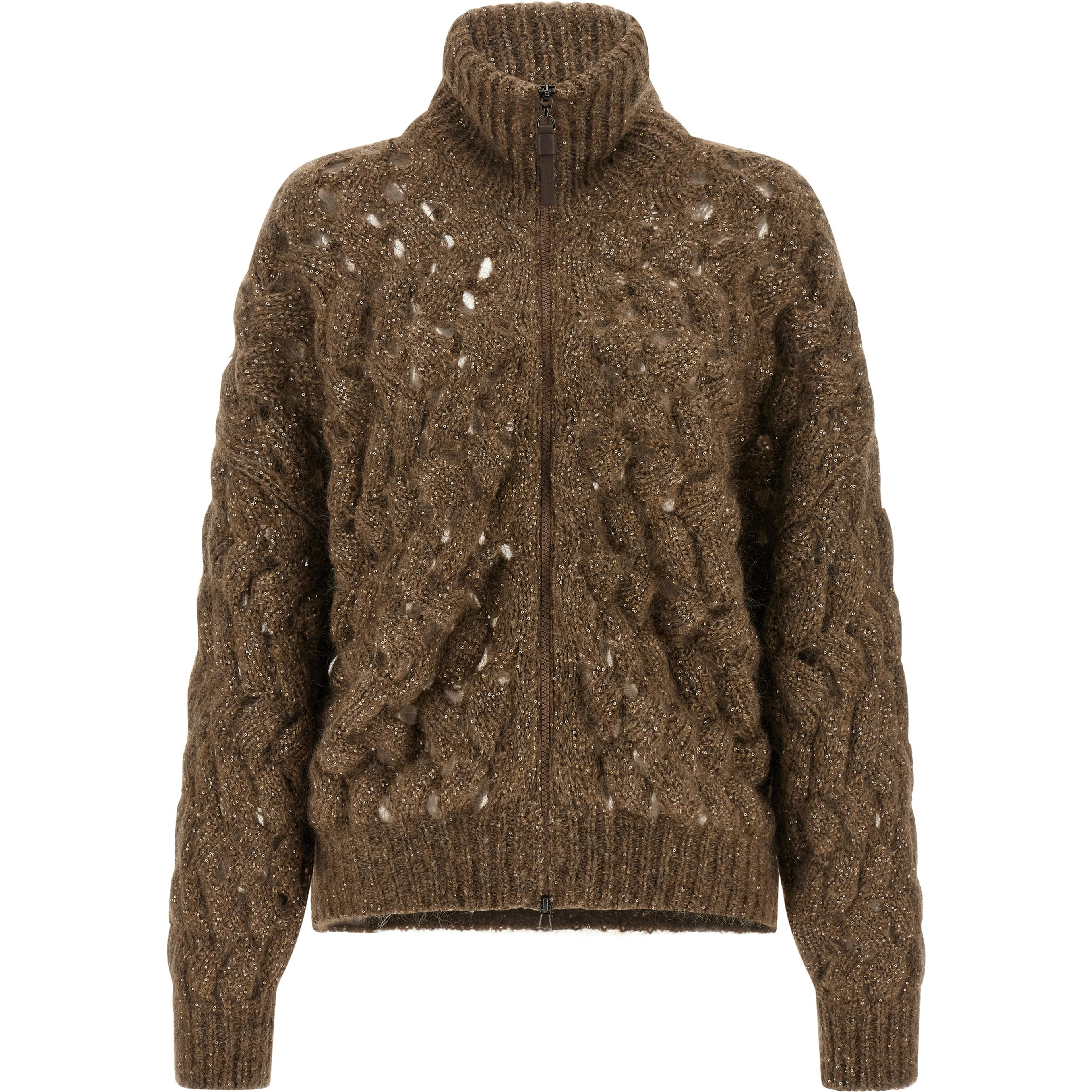 Brown Wool Cardigan