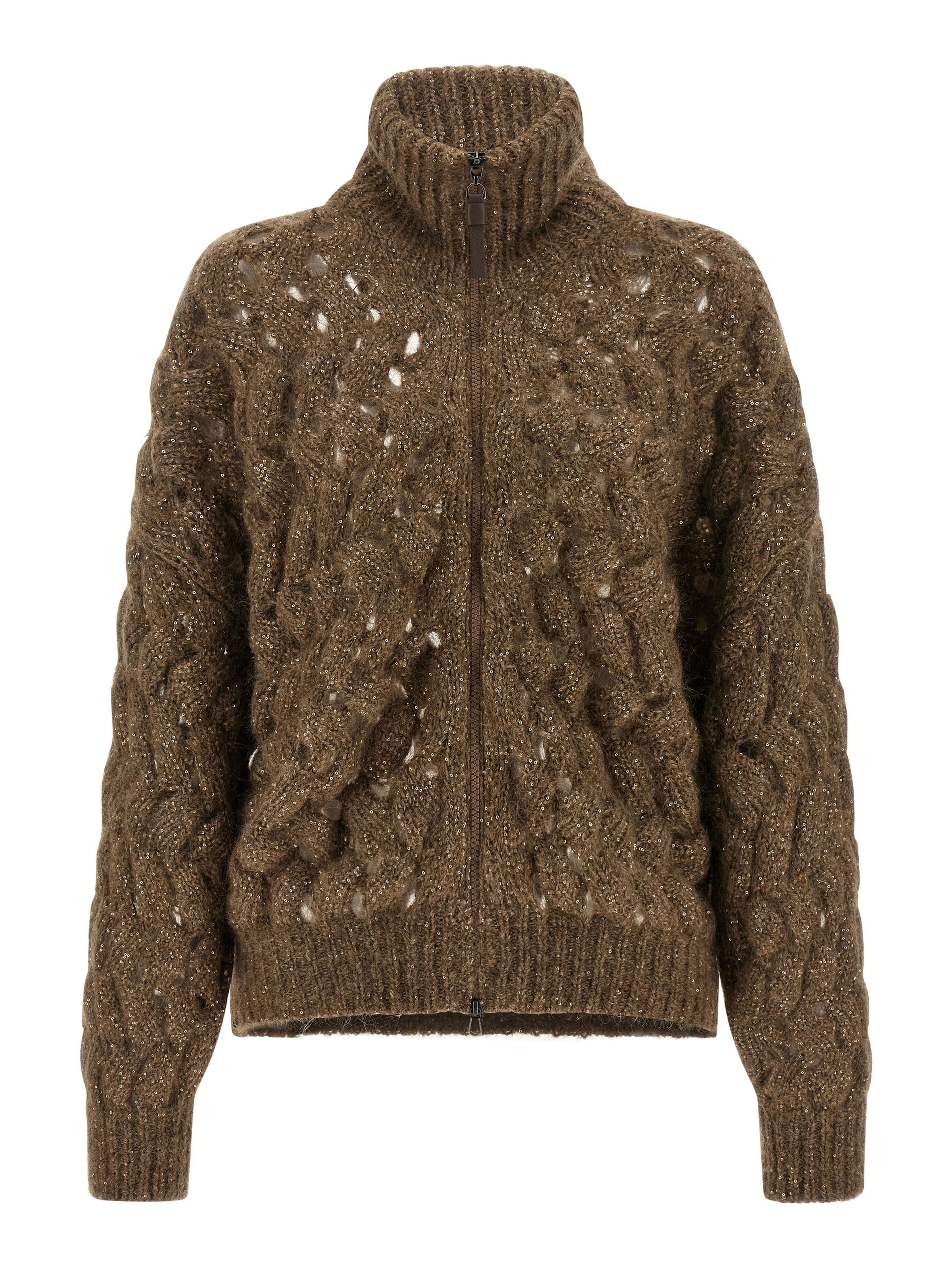 Brown Wool Cardigan