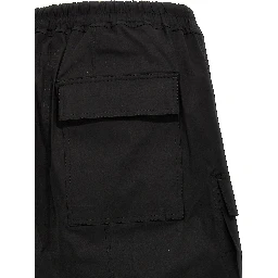 Black Cotton Bermuda Shorts
