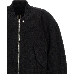 Black Virgin Wool Bomber