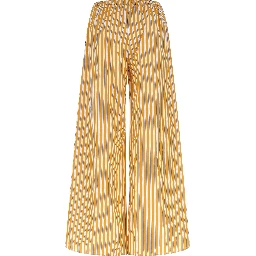 Bicolor Cotton Casual Pants