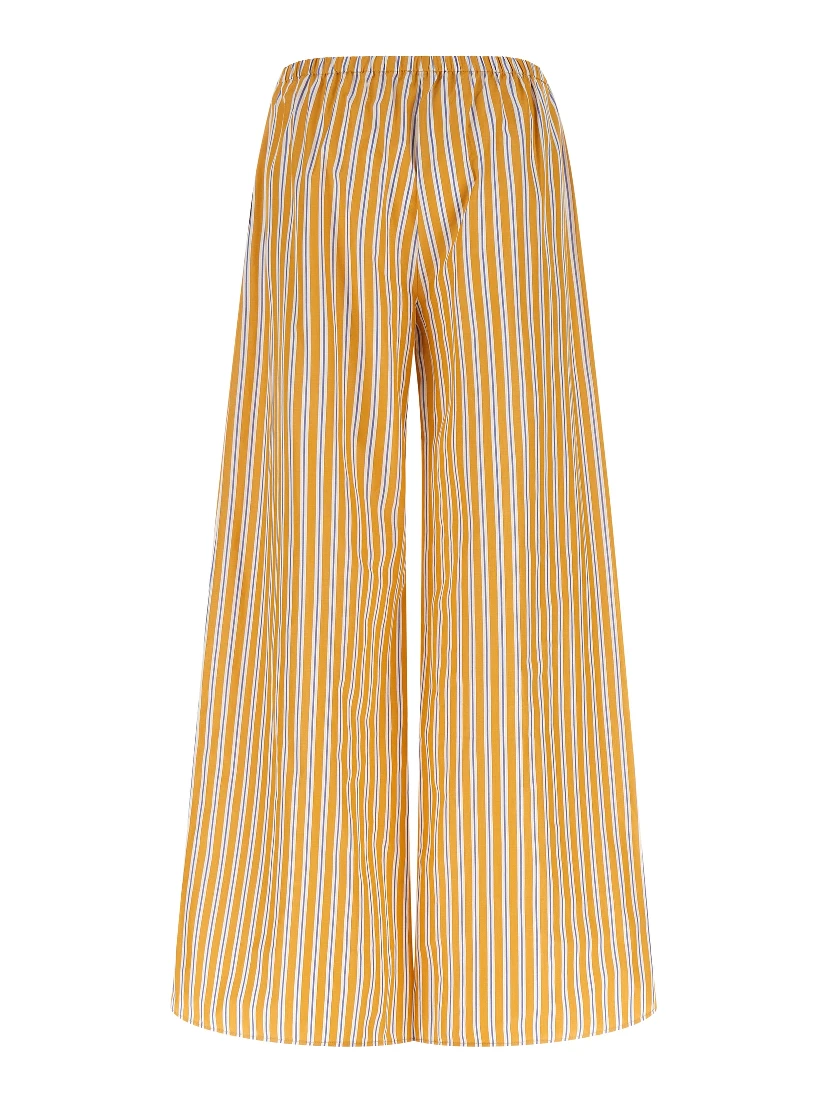 Bicolor Cotton Casual Pants