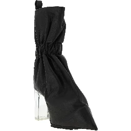 Black Calfskin Ankle Boots