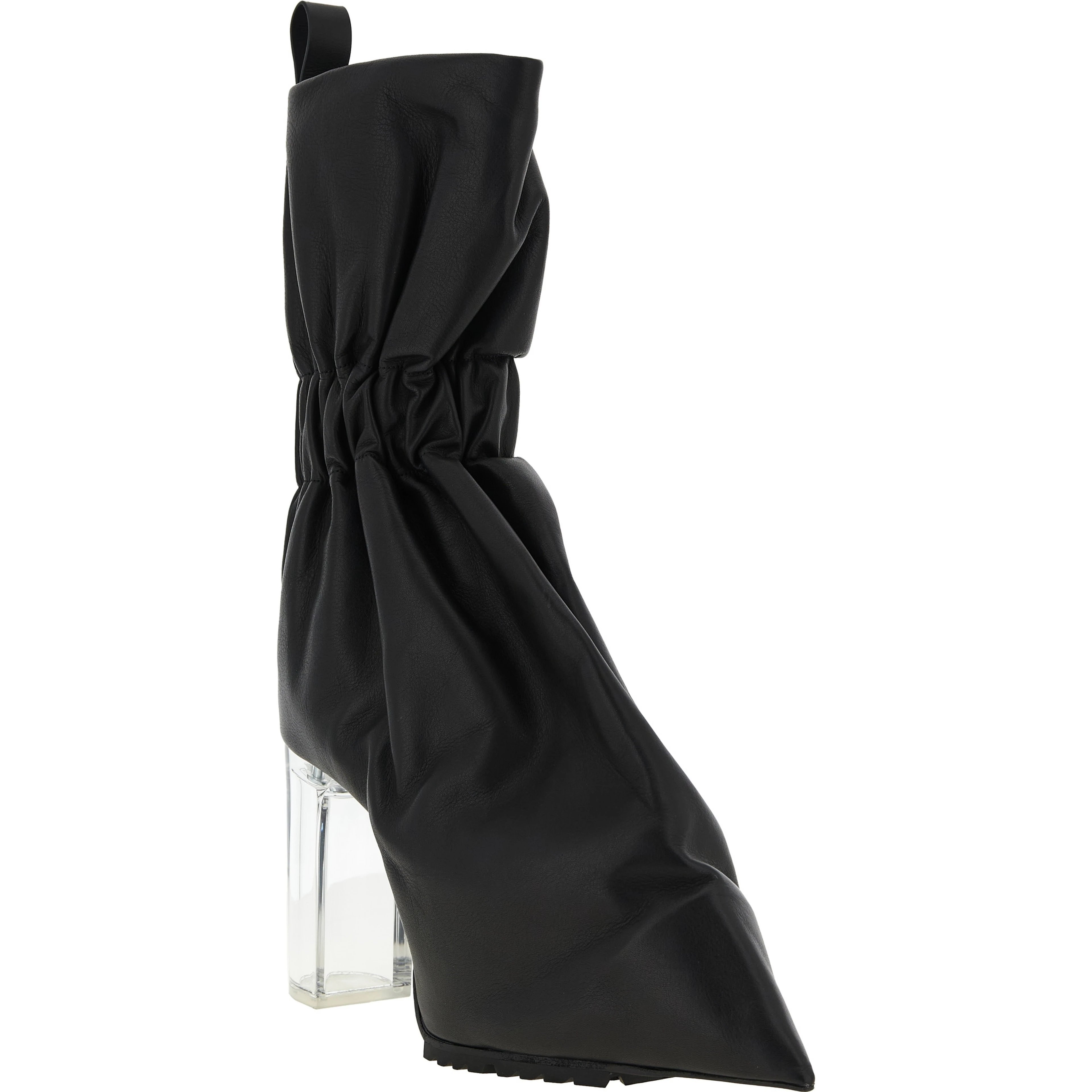 Black Calfskin Ankle Boots