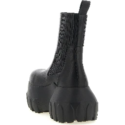 Black Ramie Ankle Boots