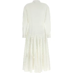 White Cotton Midi Dress