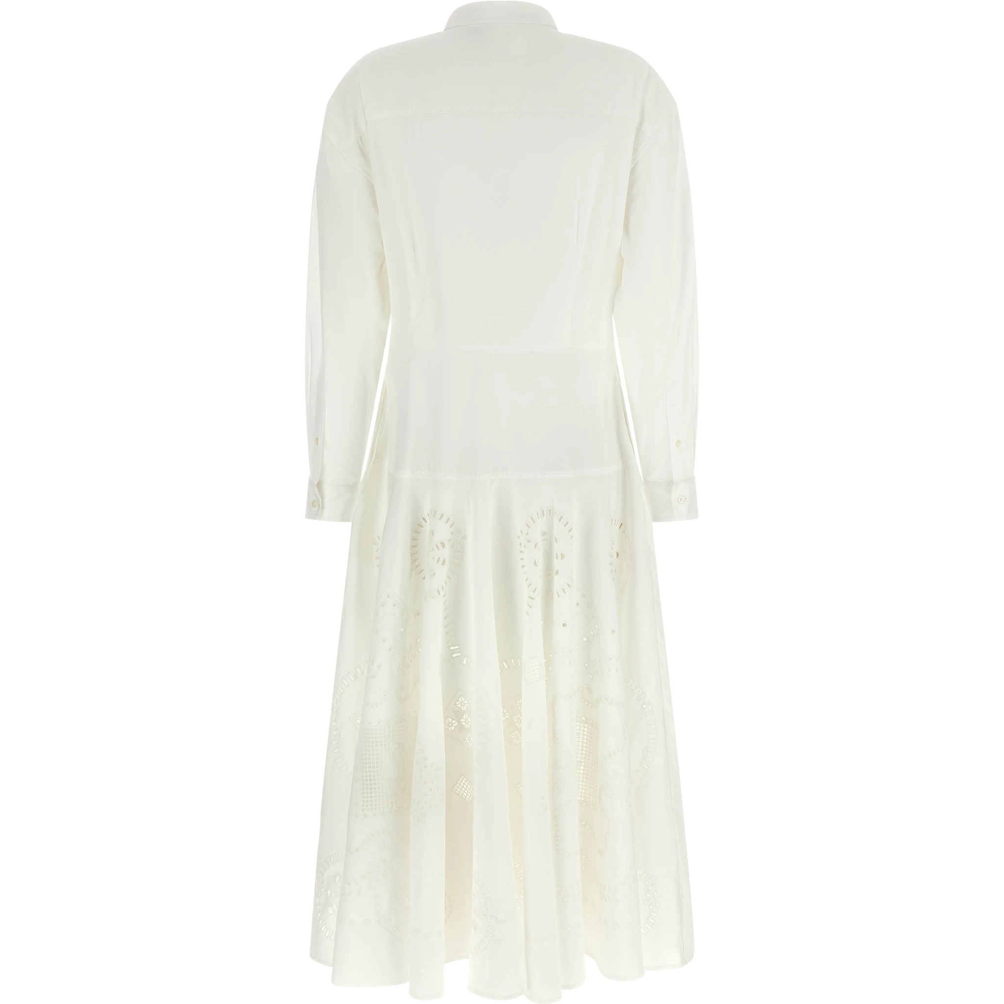 White Cotton Midi Dress