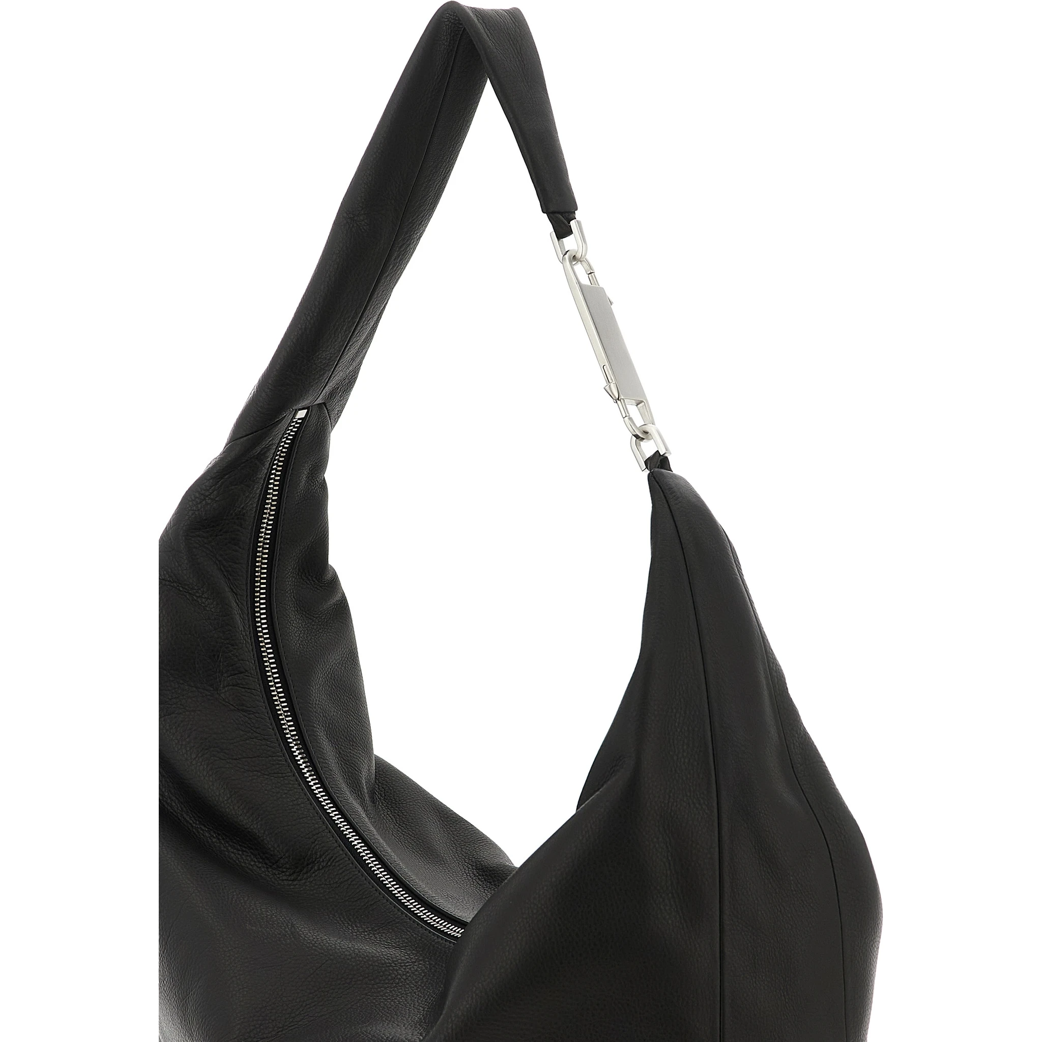 Black Calfskin Shoulder Bag
