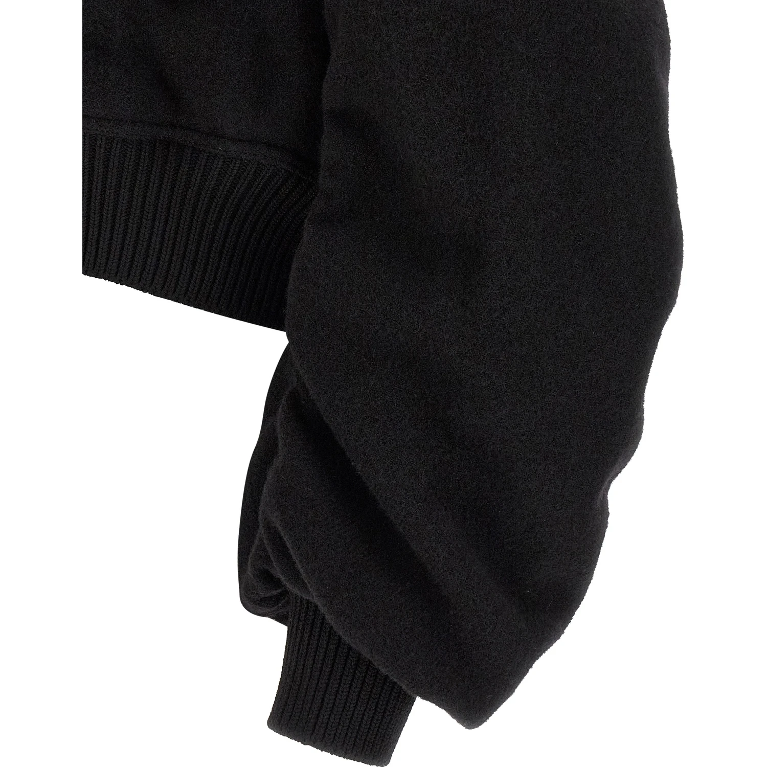 Black Virgin Wool Bomber