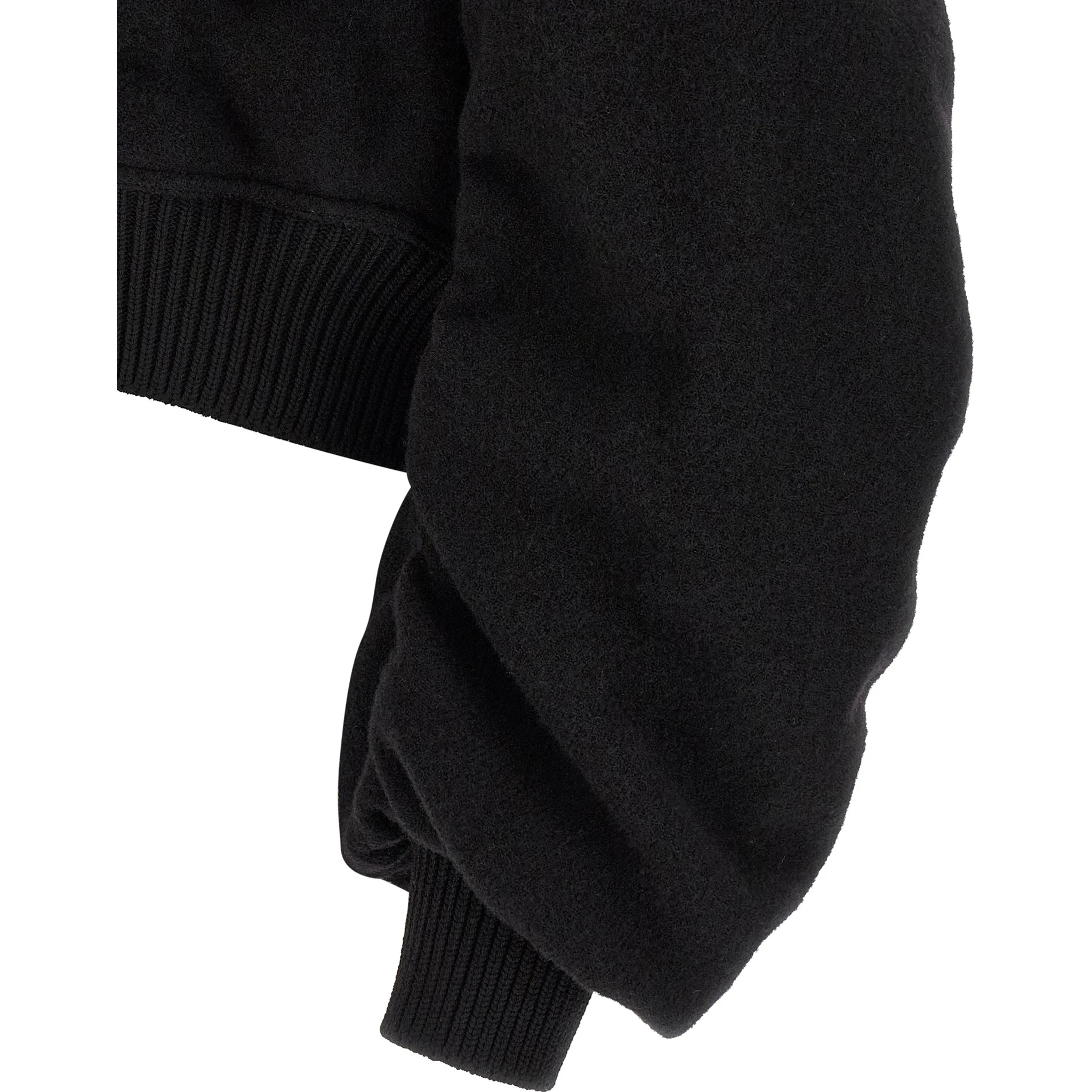 Black Virgin Wool Bomber