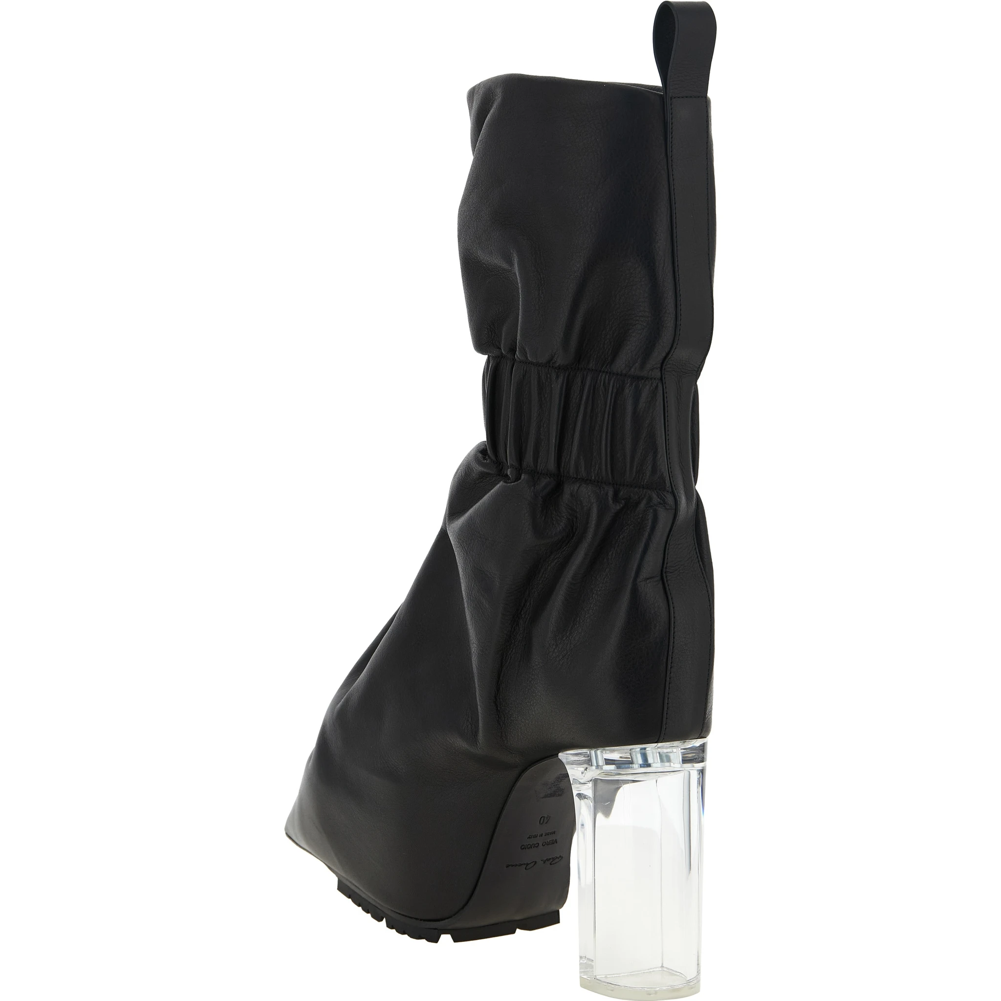 Black Calfskin Ankle Boots