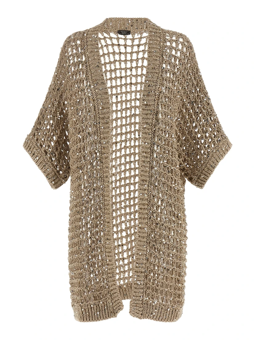 Beige Cotton Cardigan