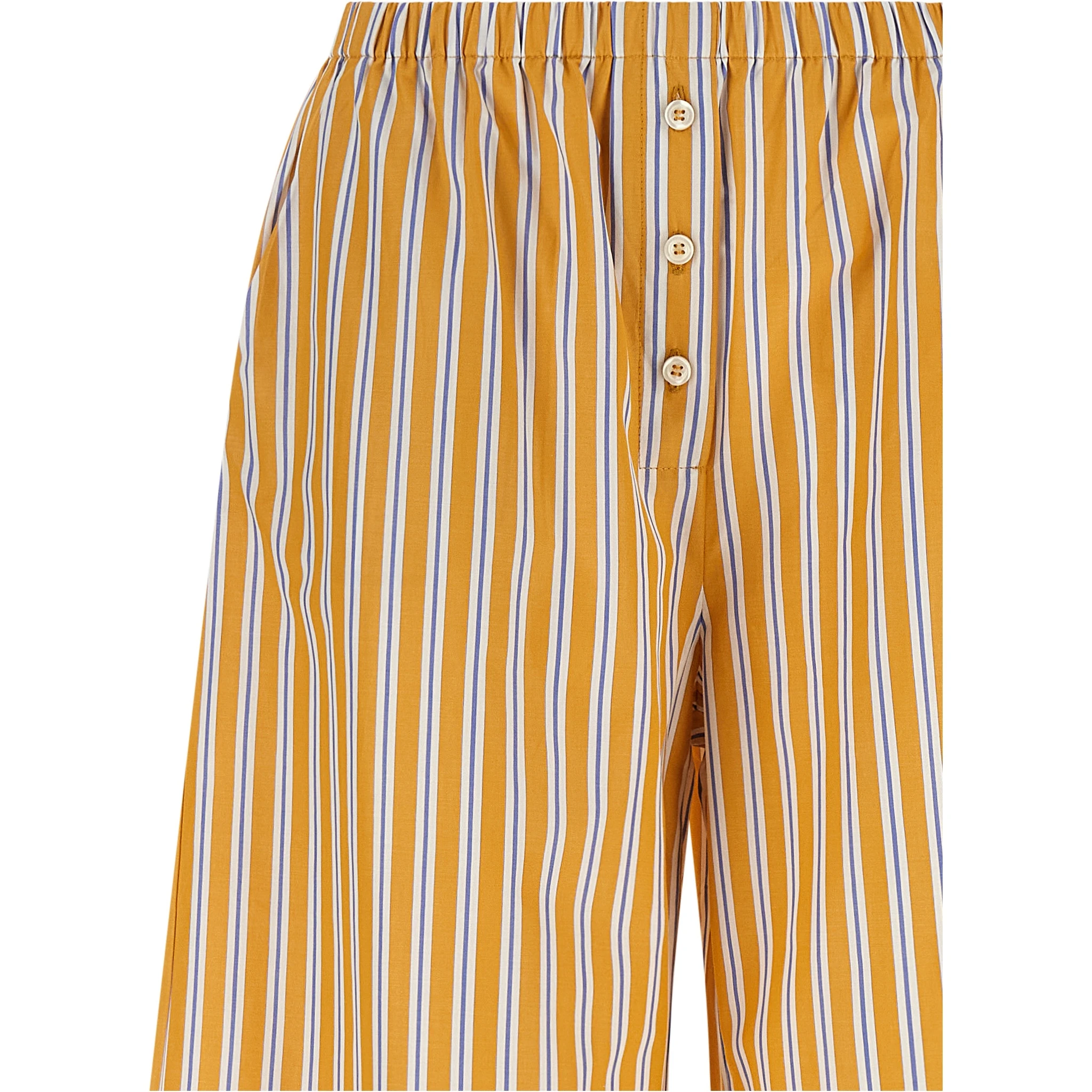 Bicolor Cotton Casual Pants