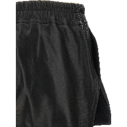Black Lamb Leather Bermuda Shorts