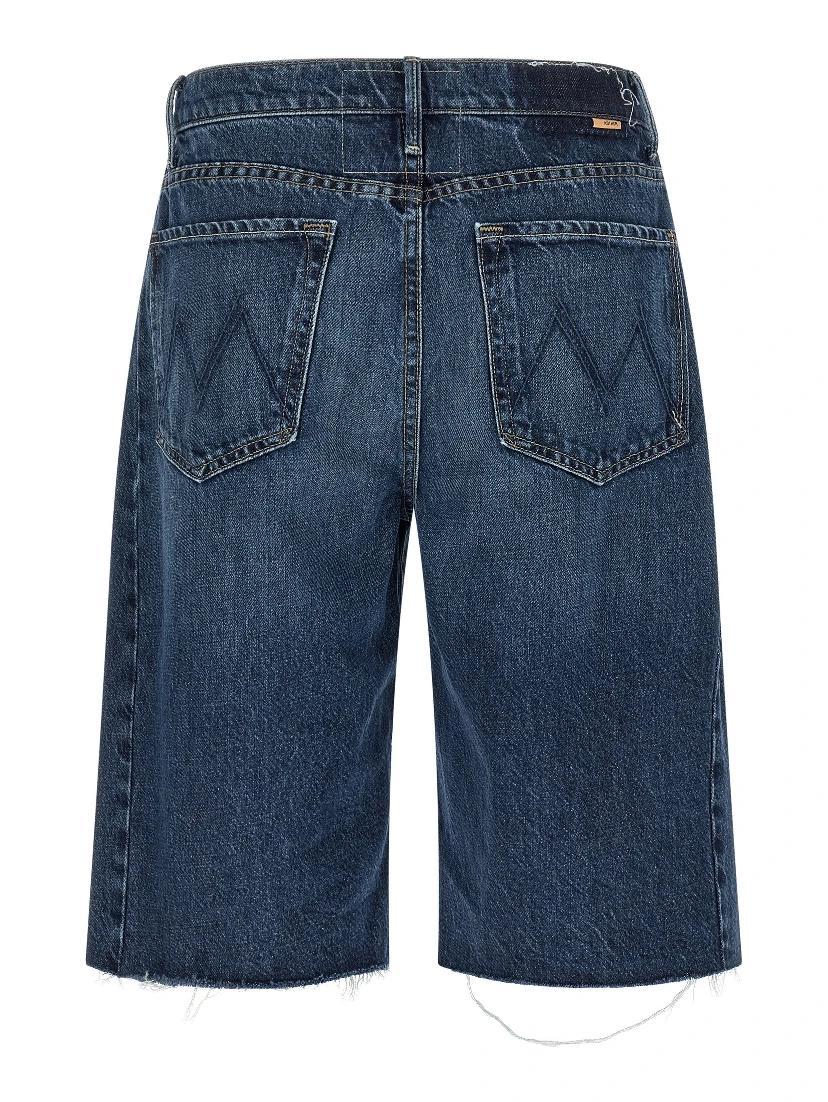 Blue Cotton Bermuda Shorts