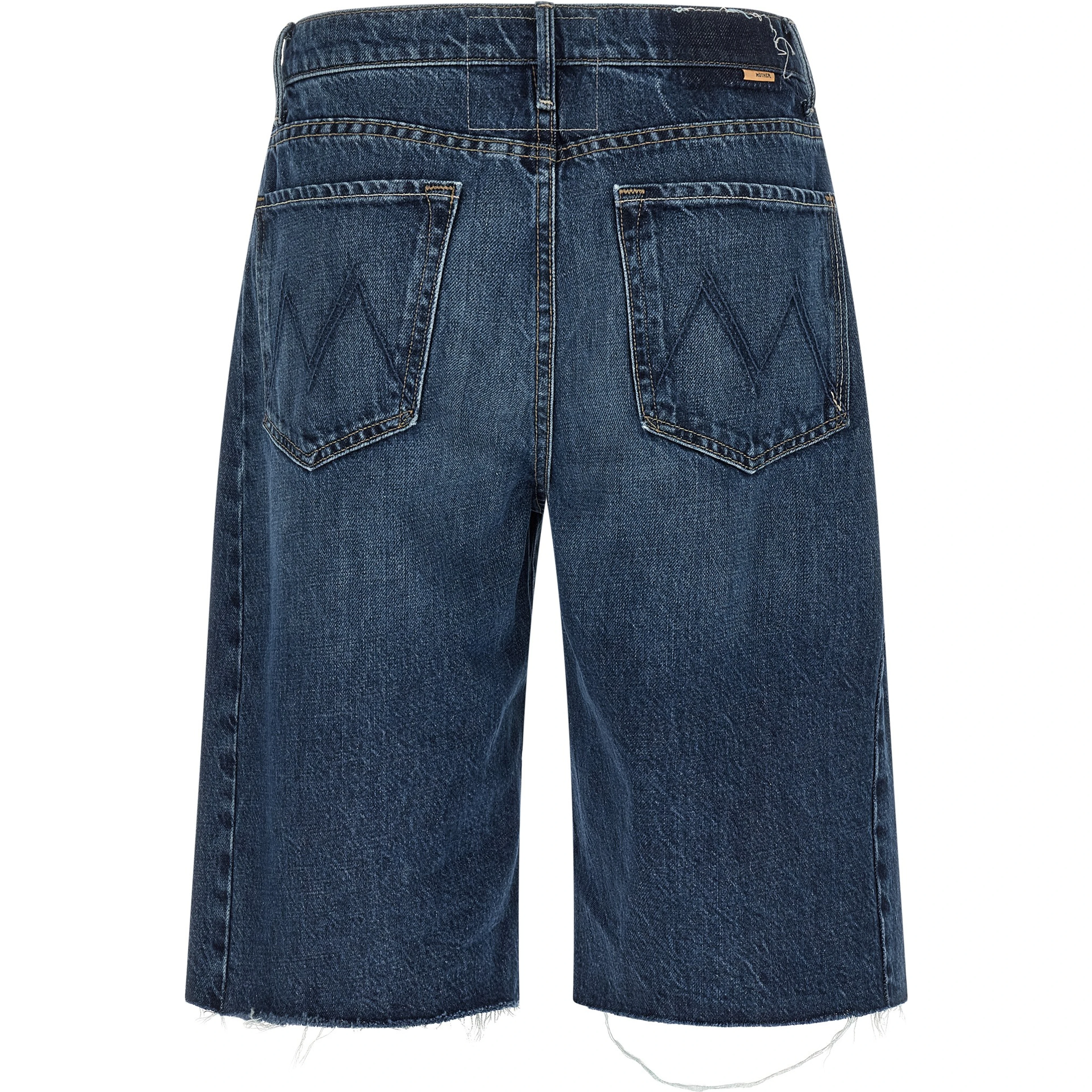 Blue Cotton Bermuda Shorts