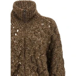 Brown Wool Cardigan