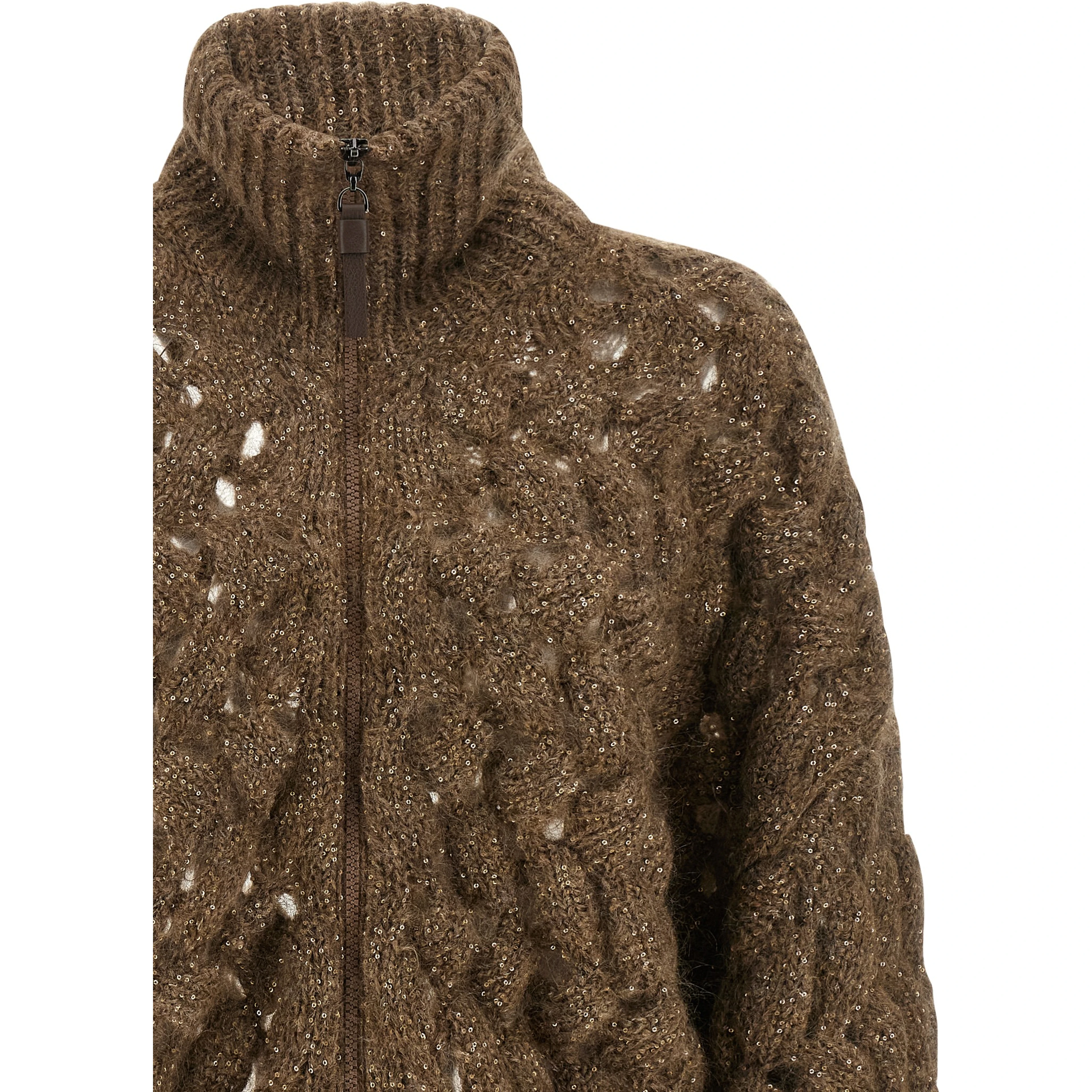 Brown Wool Cardigan