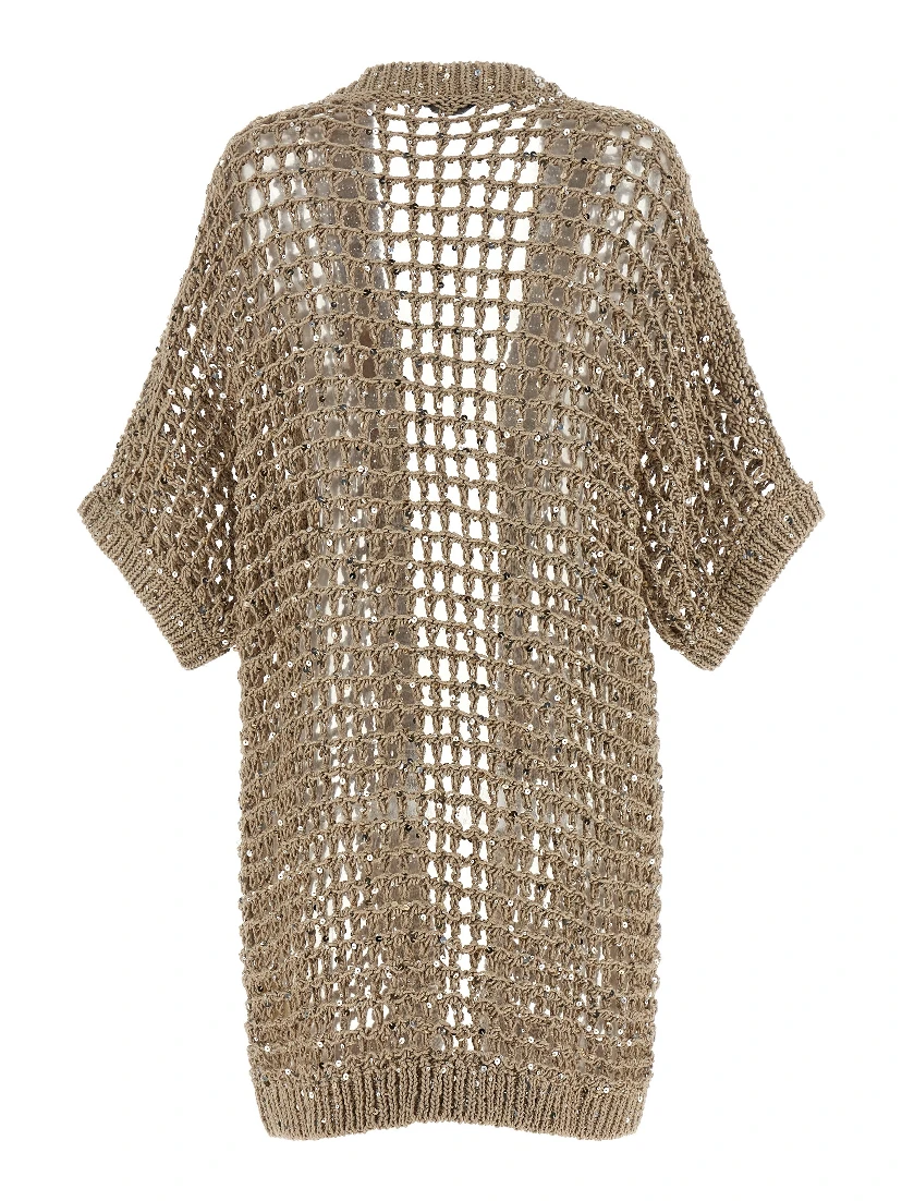 Beige Cotton Cardigan