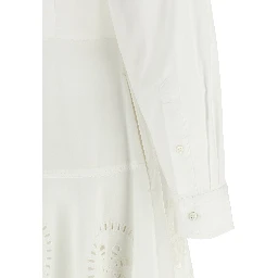 White Cotton Midi Dress