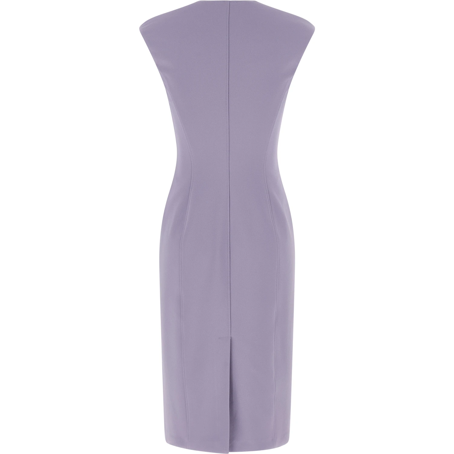 Purple Polyester Midi Dress
