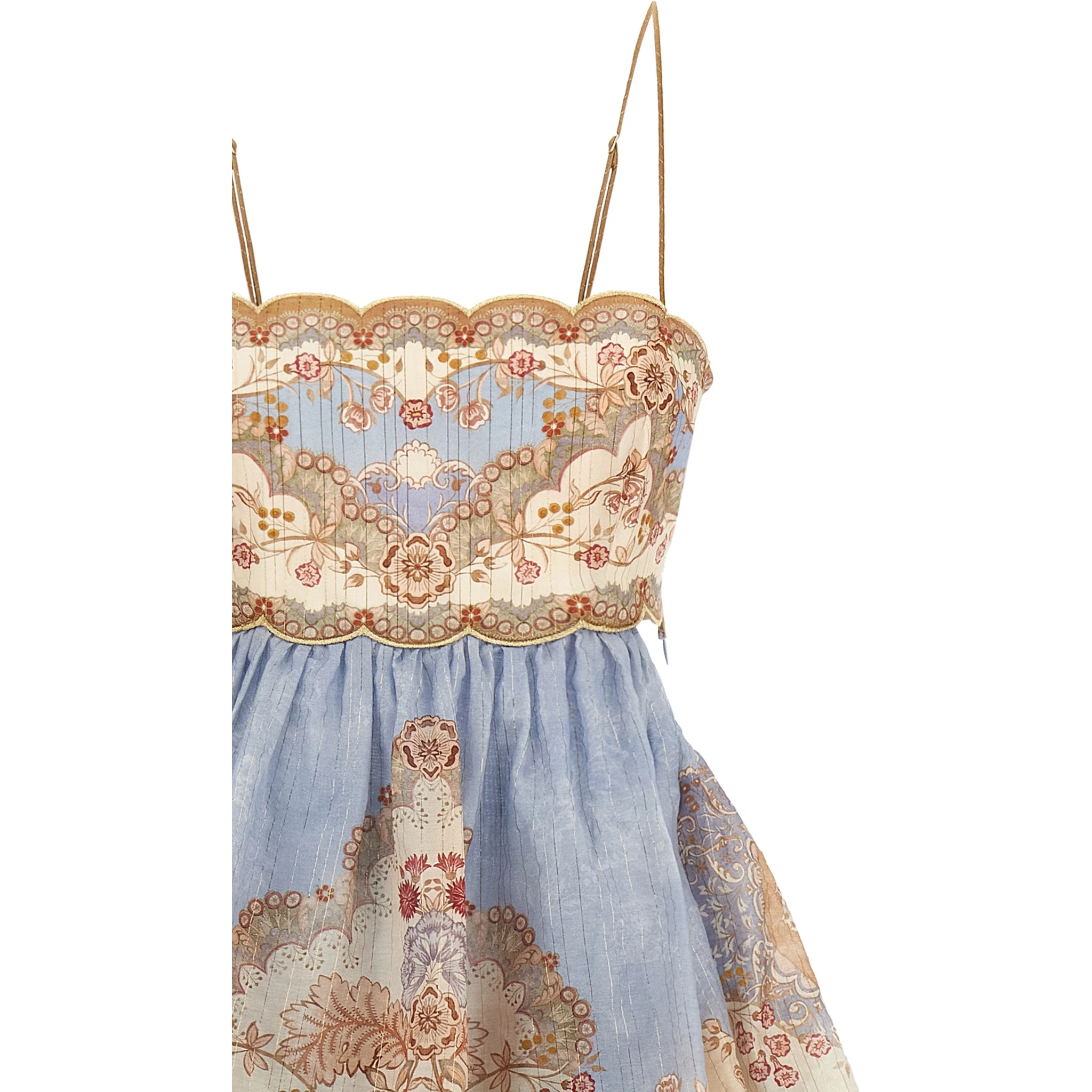 Blue Cotton Long Dress