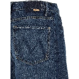 Blue Cotton Bermuda Shorts