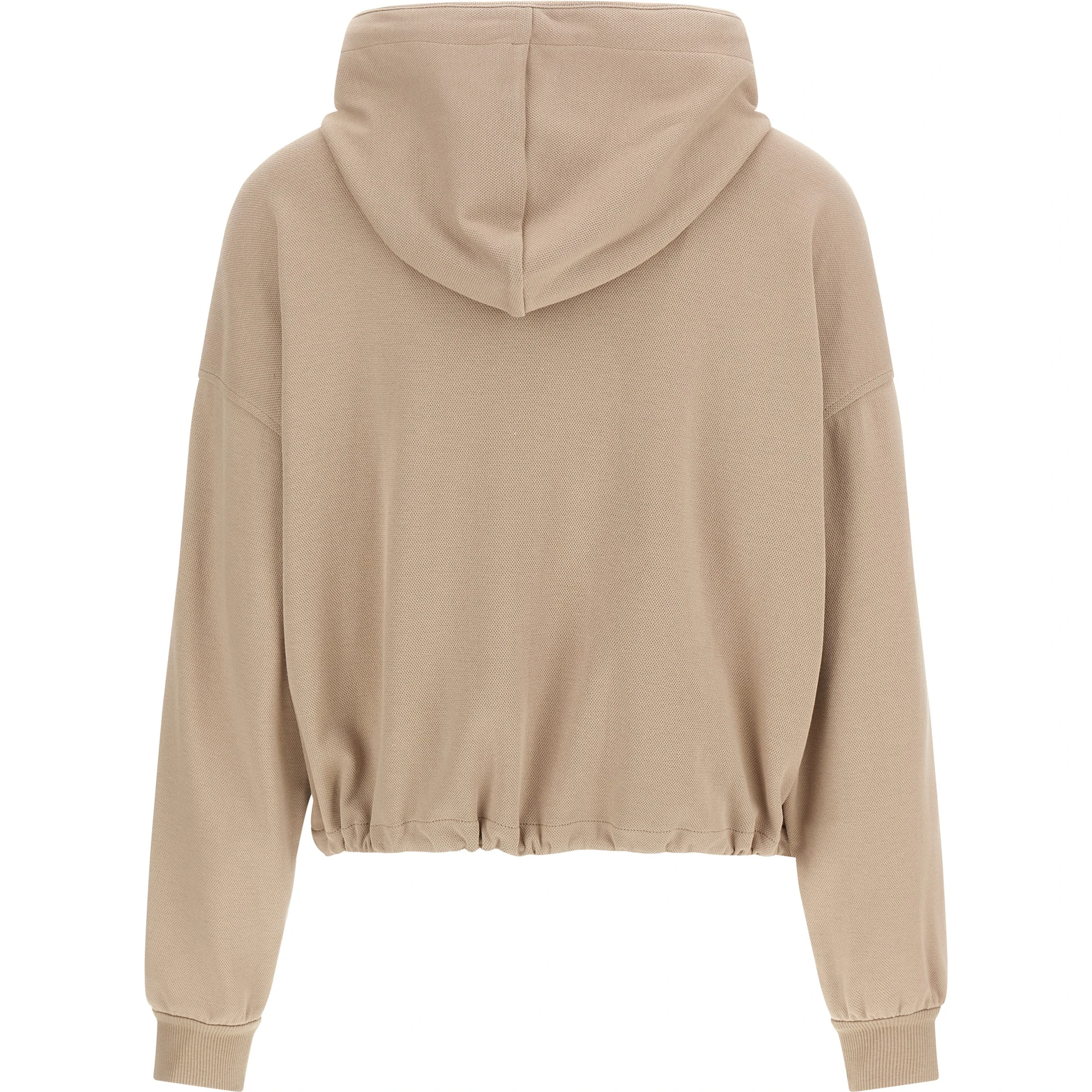 Beige Cotton Hoodie